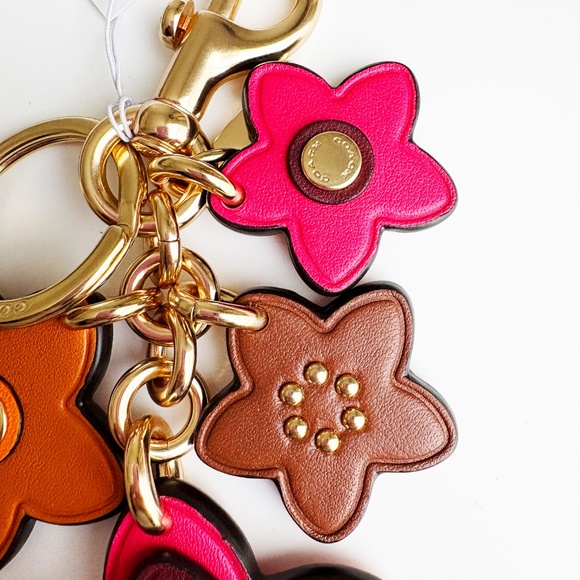 Coach Wildflower Mix Bag Charm Key Ring Multicolor NWT NOS - Picture 5 of 10